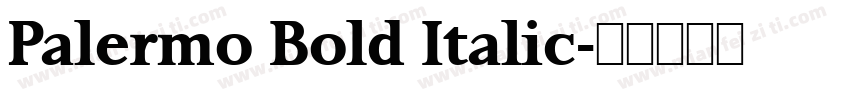 Palermo Bold Italic字体转换